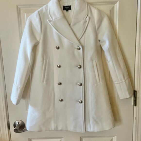 BARDOT JUNIOR: YOUTH GIRLS HIGHER-END CREAM/WHITE OCCASION COAT-SIZE 7/8 - Picture 2 of 2